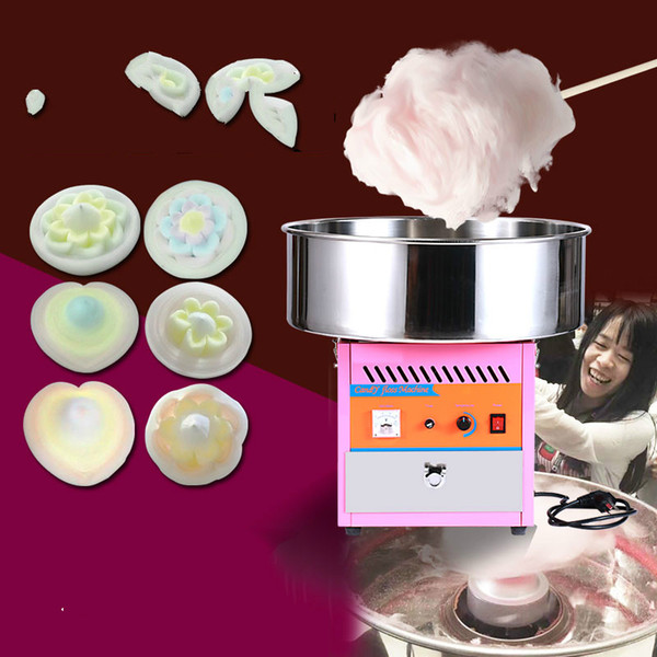 Luxury candy floss machine commercial automatic fancy drawing color fruit candy electric cotton floss machine