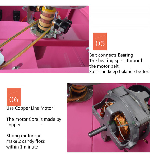 candy floss make machine Full automatic children's color electric candy floss maker heating electric cotton candy maker