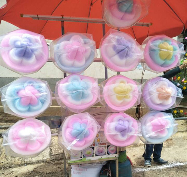 Cotton candy bag fancy cotton sweet bag transparent bag 48*55 60*65 wholesale package 1500