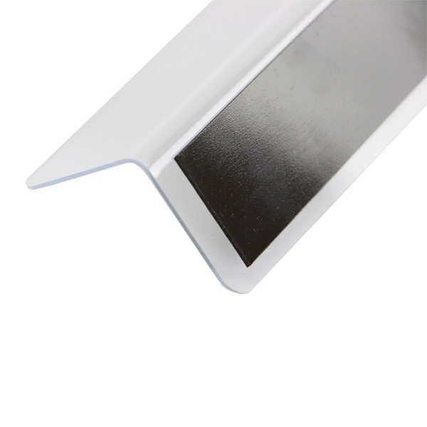 Magnetic Shelf divider L separeted pvc strip with magnetic tape shelf display rack accessory side guard Strip