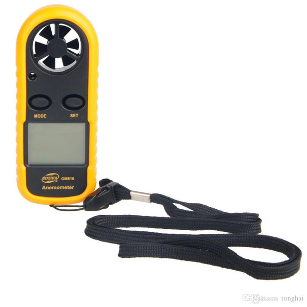 Mini LCD Wind Speed Gauge Air Velocity Meter Digital Anemometer NTC Thermometer with Packing