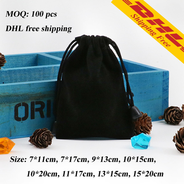 DHL Free Shipping 100pcs Velvet Fidget Spinner Drawstrings Packaging Bags 7*9cm Jewelry Pouches Necklace Bracelet Earring Gift Bags