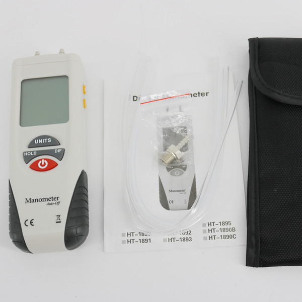 Wholesale HT-1895 Digital Manometer Large LCD backlit dual display Free Shipping