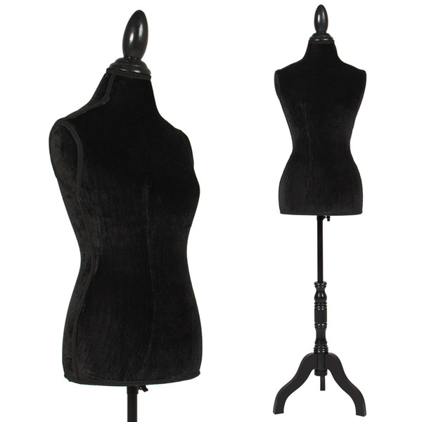 White Female Mannequin Torso Dress Form Display W/ White Tripod Stand