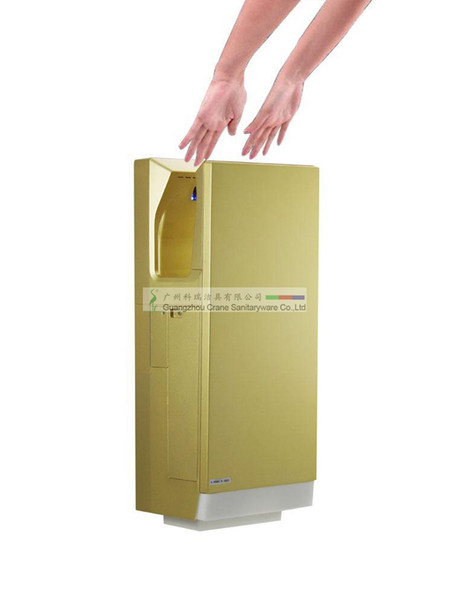 Microcomputer control Dual air injection hand dryer/ automatic adjust wind temperature hand dryer/ double side air spray hands dryer