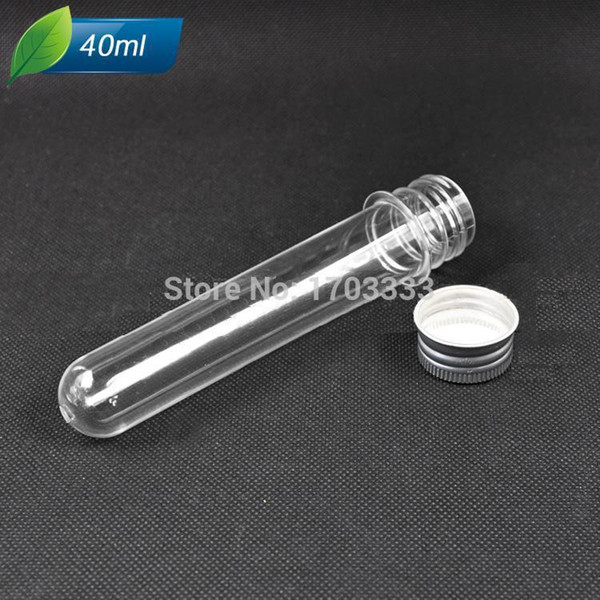 40ml transparent mask bath salt test PET tube with aluminum cap,40cc,clear plastic cosmetic tube with pressure sensitive seal #