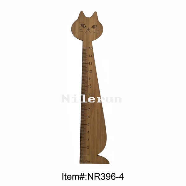 Children's cartoon cat bamboo scale ruler