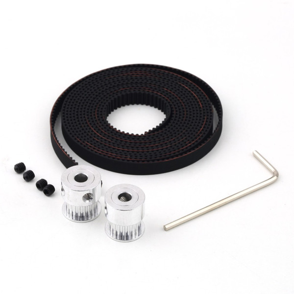 1set Pulleys & 2M Timing Belt SetRepRap 2x GT2 20T 5mm Bore for 3D printer Prusa! Brand New