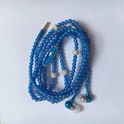 2018 new pearl necklace headsets with wheat line control general trend of the new headset manufacturers selling heavy bass plugs in-ear