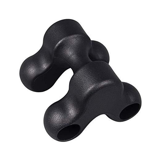 Prettyia Bone Neck Pillow Massager Myofascial Trigger Point Body Acupressure Back Waist Occipital Pain Ease - Black