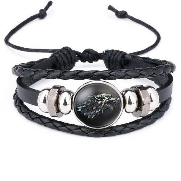 Game of Thrones Big family logo gem Leather bracelet A Song of Ice and Fire