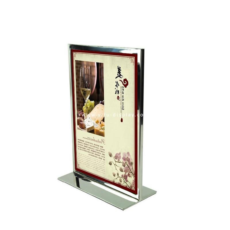 Free Shipping Metal Table Poster Stand Poster Display Banner Stand Sign Stand A4 Poster Frame Tabletop Display