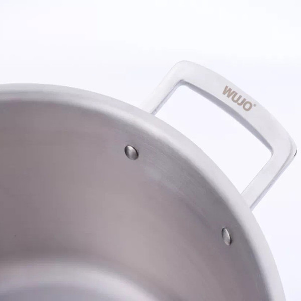 custom design eco-friendly big titanium soup and stock pot 22cm 26cm home kitchen titanium cooking stock soup pot for selling