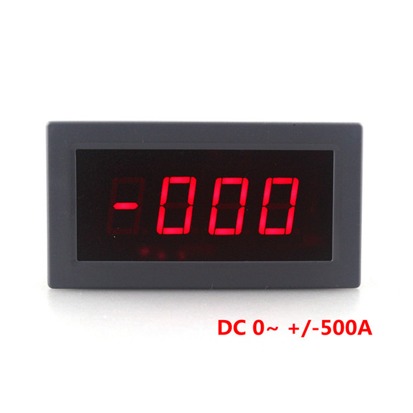 High Accuracy Digital Ammeter DC -500A to +500A Amp Tester Positive and Negative Current Panel Meter 5V Red LED Display Free Shipping