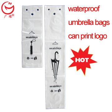 0.03mm thickness biodegradable plastic umbrella bag for wrapped wet umbrella