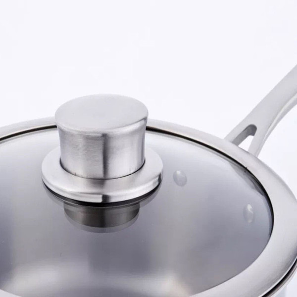 hot sale Cookware healthy 18*10cm non stick titanium milk pot with glass lid Titanium Non-stick from baoji