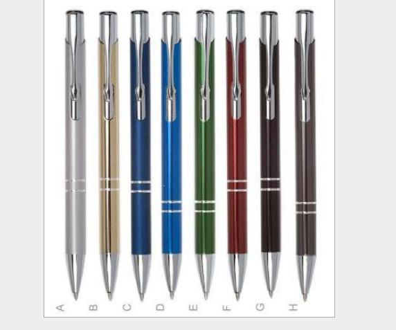 Ballpoint pen free shipping Advertising Promotion Business Gift Neutral Signature Aluminum Pole Press Ball Metal Pen007