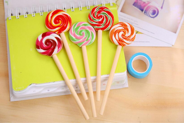 Wholesale Price Directly Free Shipping 0.5mm Eight Style Mix Shipping Lollipops 4.2x15cm 144pcs/lot Ballpoint Pens BP245