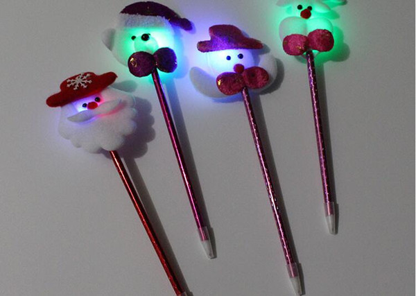 Wholesale Free Shipping Four Colore Fluffy Santa Claus 28.5cm OPP Bag 120pcs/lot Ballpoint Pen BP288