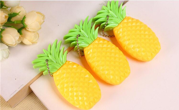 Free Shipping Wholesale Selling Directly Korean Version Of Pineapple Cartoon 8x4x1.5cm 144pcs/lot 0.5mm Ballpoint Pen BP295