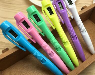 Free Shipping Wholesale Price Directly Best-Selling Yiwu Factory Electronic Clock Six Colore 120pcs/lot Ballpoint Pen BP267