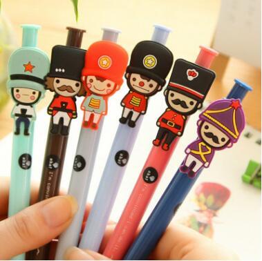 Factory Direct Sale Cute Press Cartoon British Soldiers 6 Colores 13.8cm 240pcs/lot Ballpoint Pen BP275