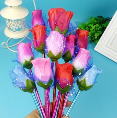 Drop Shipping Wholesale Directly Price 27cm Pink Blue Purple Red Rose 240pcs/lot Ballpoint Pen BP248