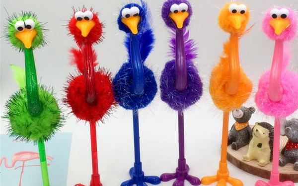 Best Selling Factory From Yiwu Mill Free Shipping Wholesale Price Directly Cartoon Ostrich Pen 120pcs/lot Ballpoint Pen BP236