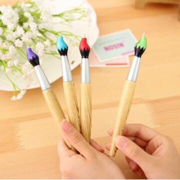 Drop Shipping Wholesale Supply Brush Pen Shape 15.4cm ABS Material 1.0mm 72pcs/lot Five Colores Ballpoint Pen BP001