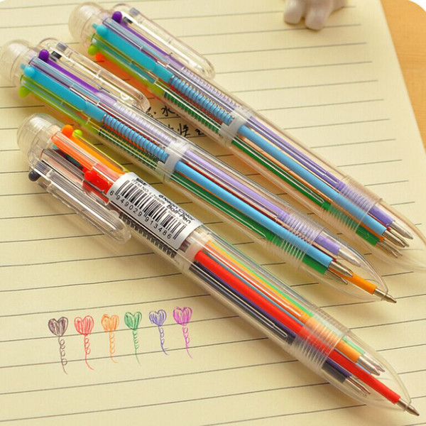 Ballpoint Pen Multifunction 6 In1 Colorful Stationery Creative School Supplies new Arrival Novelty Multicolor