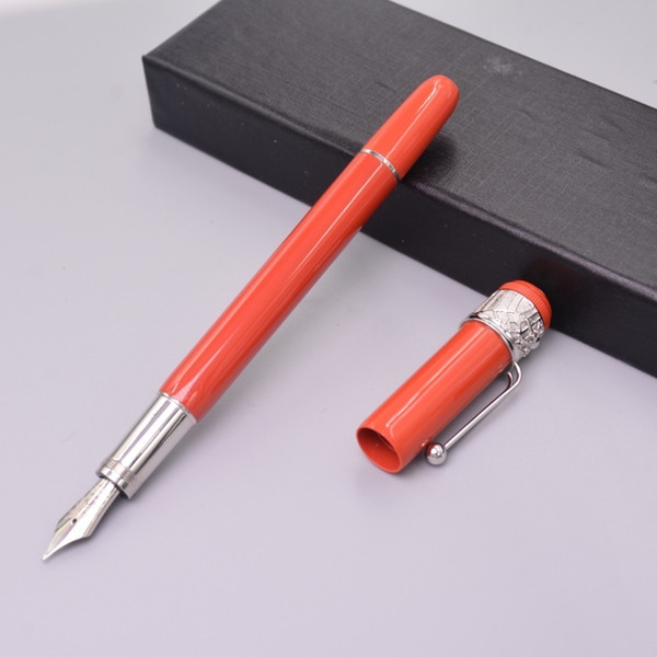 High Quality 1912 Metal Fountain pen With Spider Clip Fine Office Stationery Fashion 4810 Write Ink Pens Gift