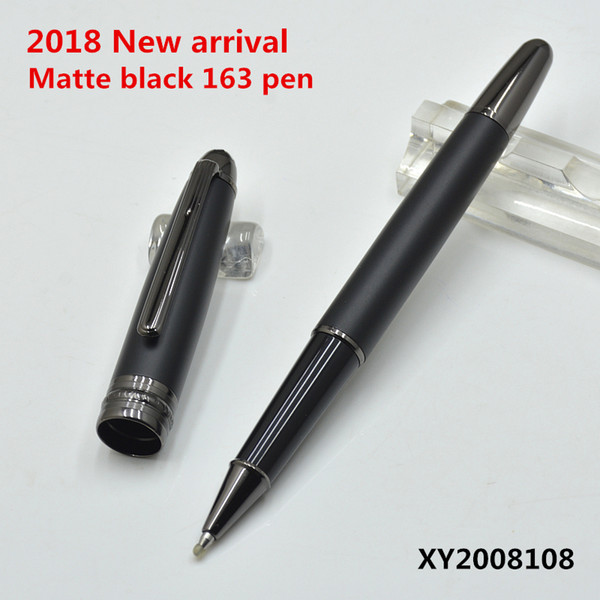 Luxury meister 163 Matte Black roller ball Pen Stationery office business MB brand classic school refill write pens for student gift