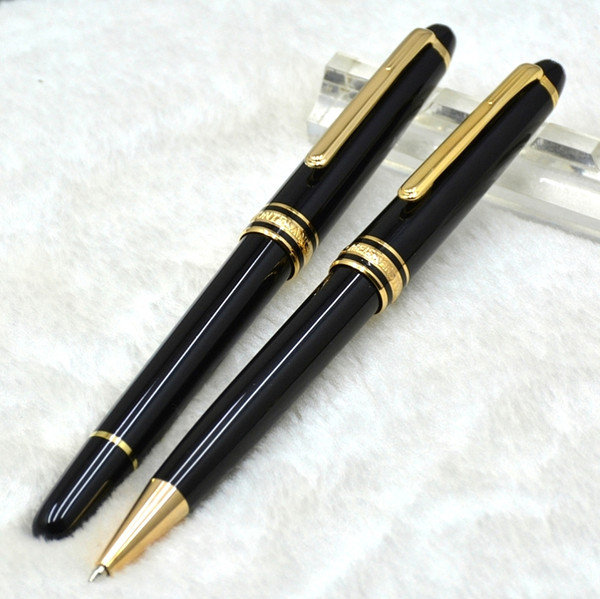 Wholesale price Luxury Meisterstcek #163 Black resin Ballpoint pen / Roller ball pen with Series number office stationery men ball pens gift