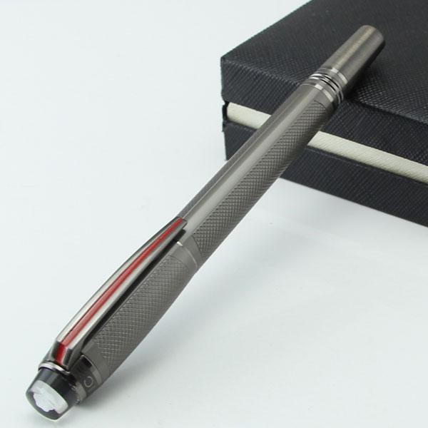 Luxury MB rollerball ballpoint pen PVD-plated pen brushed surfaces clip