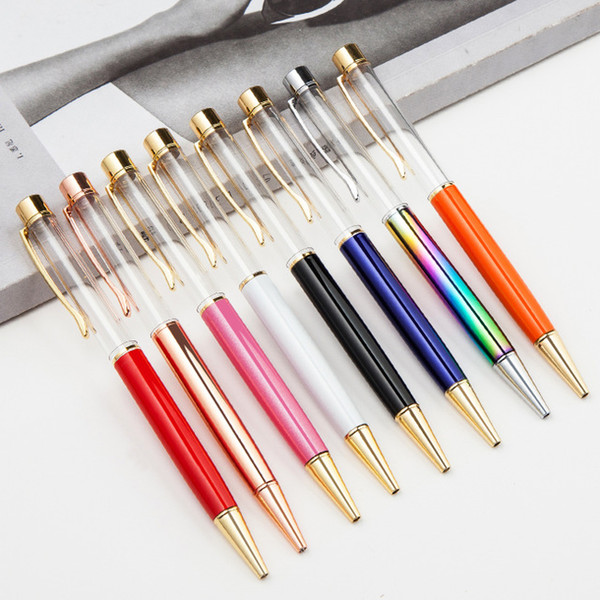 DHL Blank Bling Bling 2-in-1 Slim Crystal Diamond Ballpoint Pens glitter Stylus Touch Pen DIY pens 13 color