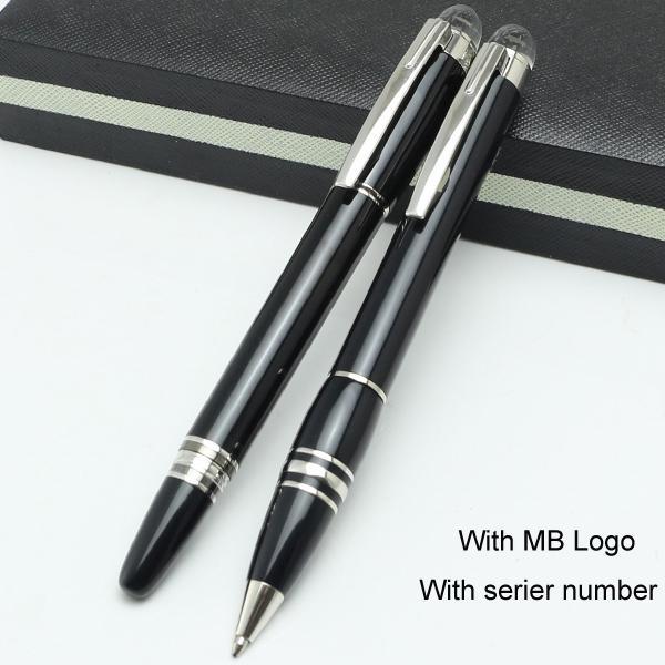 High Quality series black resin rollerball pen MB pens with crystal head ballpoint pen mb brand Hot Selling luxury writing gift pens