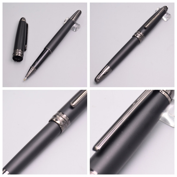 Wholesale Promotion AAA+ High Quality MB Pens Msk-163 Matte Black Rollerball Pen Ballpoint Pen School Supplies With Serial Number XY2006108