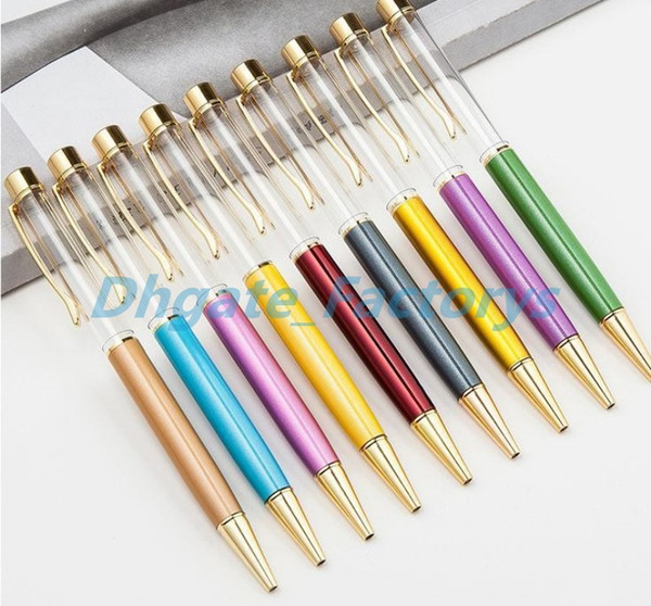 DHL Blank Bling Bling 2-in-1 Slim Crystal Diamond Ballpoint Pens glitter Stylus Touch Pen DIY pens 13 color