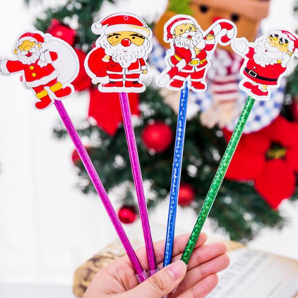 cute christmas ballpoint pens new creative Santa Claus ballpoint pens school office stationery supplies children gift