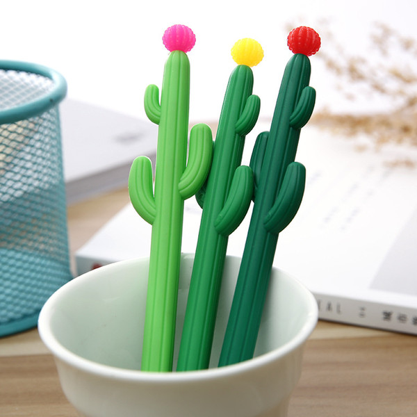 Creative Cute Cactus Plants Gel Pen Kawaii Stationery Office Material Escolar Papelaria School Supplies Pens For Kids Gift