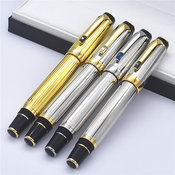 Best Sellers luxury pen silver/gold metal roller ball Pen with gemstone office school stationery brand classic Ballpoint Pens