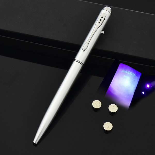 Creative Magic LED UV Light Ballpoint Pen with Invisible Ink Secret Spy Pen Novelty Item For Gifts School Office Supplies