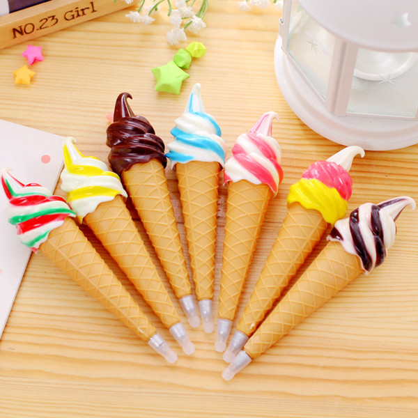 Plastic Ballpoint Pens Creative Ice Cream Ball Pen Writing School Supplies Office Accessories Stationary Kids Student Gift