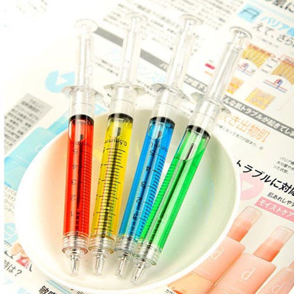 Creative Syringe Injection Ballpoint Pen Hospital Doctor Nurse Ballpen Student Stationery Children Kids Gift Office School