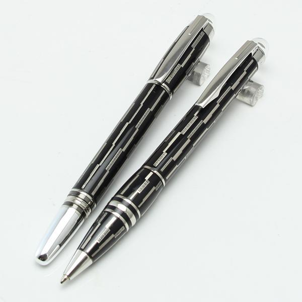 Unique design Platinum plating mysterious black metal Fountian pen/Rolelrball pen/Ballpoint pen with crystal head luxury hot sale brand pens