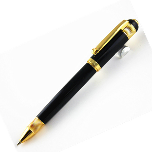 MONTE MOUNT Luxury Black Gold Clip Ballpoint Pen Stationery Executive Writing Pens Clip