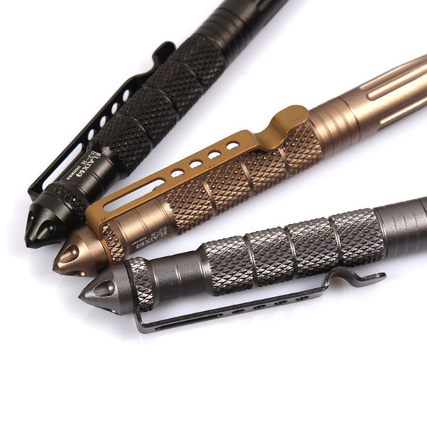 New Cool Black Ink Metal Ballpoint Pen Aviation Aluminum Alloy Anti-slip Self Defense Tactical Pen Multi-functional Tools