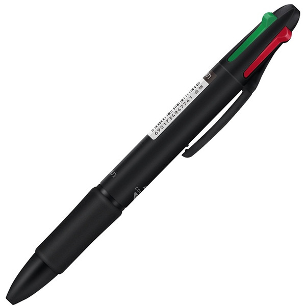 Ballpoint pen four-color press ball pen black red blue green core student marking writing pen wholesale