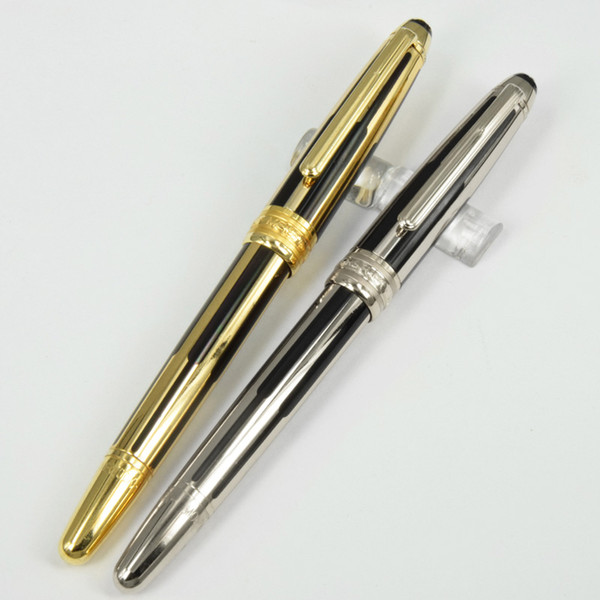 Pure Pearl M163 High Quality Office School Stationery Black Texture and Golden / Silver Color MB Roller Ball Pen