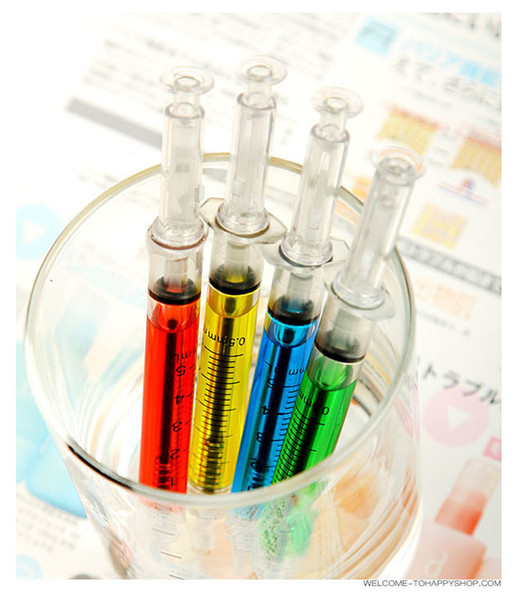 Creastive Ball Pen Liquid Novelty Ballpoint Pen Stationery BallPen Kids Gift Toy 5pcs/lot Free Shipping